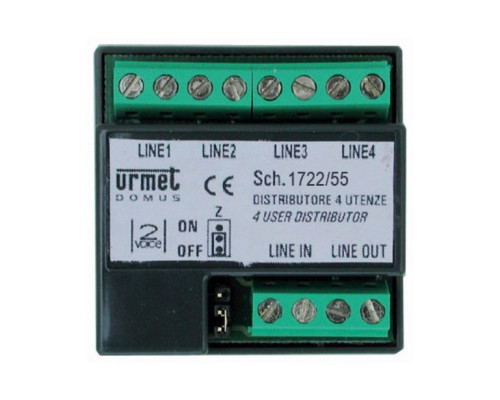 Urmet 1722-55 4-User Video Distributor, for 1722 Kit