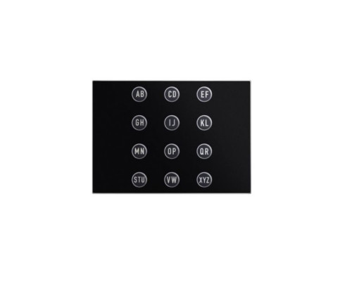 Urmet 1168-49 Alphabetic Keypad Door Opening Module, Alpha, Black