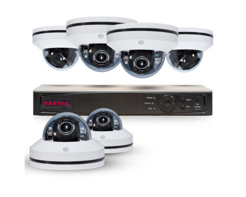 Cantek PT6MPTZ2TB Powerful 4 Channel Pan/Tilt/Zoom 1080P HD Security System