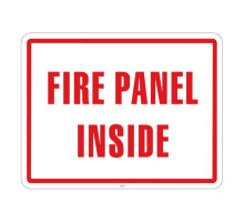 Maxwell SN-FIRE Fire Panel Sign - 11 x 8.5 - Red & White