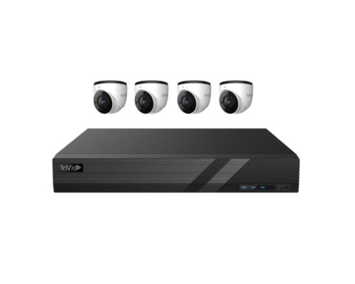 InVid INVID-K42T54 4 Channel NVR with 2TB + 4 x 5-Megapixel Dome Cameras