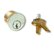 Camden Door Controls CM-1000-60KD Mortise cylinder 1 1/8 inch, Solid Brass, Chrome Finish, Keyed Different