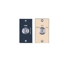 Camden Door Controls CM-160-20 Key Switch with Plastic Lamacoid (mini) Faceplate, 2 Position Switch, Momentary, 'Off'/'Open'