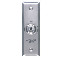 Camden Door Controls CM-170-20 Key Switch with Stainless Steel (narrow stile) Faceplate, 2 Position Switch, Momentary, 'Off'/'Open'