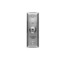 Camden Door Controls CM-170-23F Key Switch with Stainless Steel (Narrow Stile) Faceplate, 3 Position Switch, Maintained, 'Off/'Day'/'Night' In French