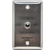 Camden Door Controls CM-190-31F Mini Aluminum Faceplate Three Position Toggle Switch, 'On', 'Off' and 'Hold Open' in French