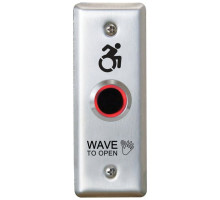 Camden Door Controls CM-221-42N ValueWave Touchless Switch, Stainless Steel Narrow Faceplate, 12/24VDC, 1 Relay