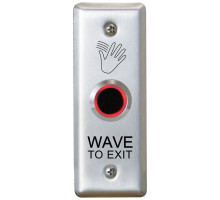 Camden Door Controls CM-221-46N ValueWave Touchless Switch, Narrow (Jamb), 'Wave to Exit' Graphics Compatible Surface Mounting Box CM-23D