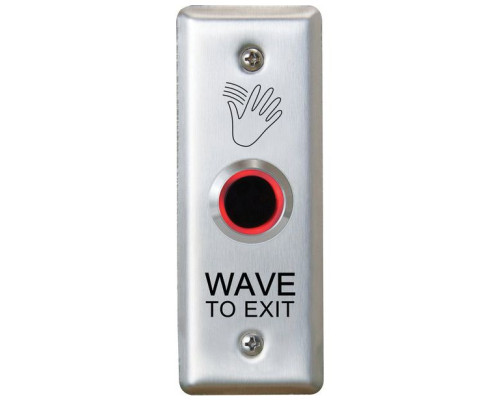 Camden Door Controls CM-221-46N ValueWave Touchless Switch, Narrow (Jamb), 'Wave to Exit' Graphics Compatible Surface Mounting Box CM-23D