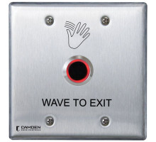 Camden Door Controls CM-221-46W ValueWave Touchless Switch, Double Gang, 'Wave to Exit' Graphics Compatible Surface Mounting Box CM-53