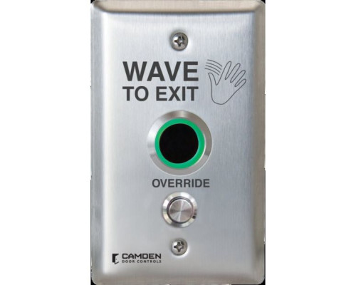 Camden Door Controls CM-221M-46 ValueWave Single Gang 'Wave to Exit' Graphics with Override Button