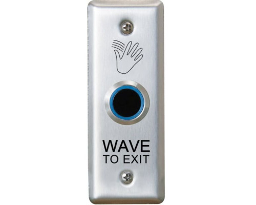 Camden Door Controls CM-222-46N ValueWave Touchless Switch, Narrow (Jamb), 'Wave to Exit' Graphics