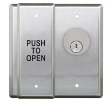 Camden Door Controls CM-2510-4-WT60KA Double Gang Key Switch, 'Wheelchair' Symbol and 'Push To Open', Blue