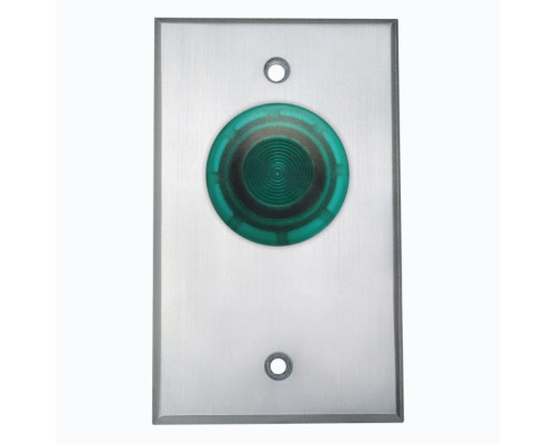 Camden Door Controls CM-3030G-12 Illuminated Mushroom Green Pushbutton Push/Pull N/O 'Press for Emergency Assistance'