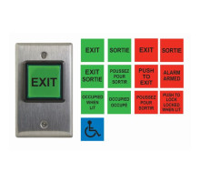 Camden Door Controls CM-30C-DP Square LED Illuminated Push/Exit Switch, DPDT 12/24 Volt