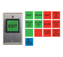 Camden Door Controls CM-30U English and Spanish Insert Labels LED Illuminated Exit Switch