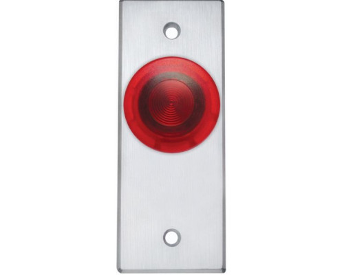 Camden Door Controls CM-3100RES-7 Illuminated Mushroom RED Pushbutton ES, AL Narrow F/P 'PTE',N/O, Momentary