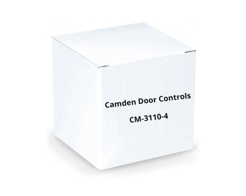 Camden Door Controls CM-3110-4 Spring Return Button, N/C, Momentary, 'WHEELCHAIR' Symbol and 'PUSH TO OPEN', Black Text