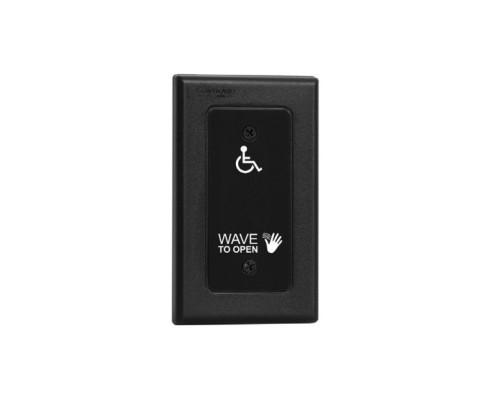 Camden Door Controls CM-324-42 Wired Touchless Switch, 1 Relay, Hand Icon, 'Wave to Open' Text and Wheelchair Symbol