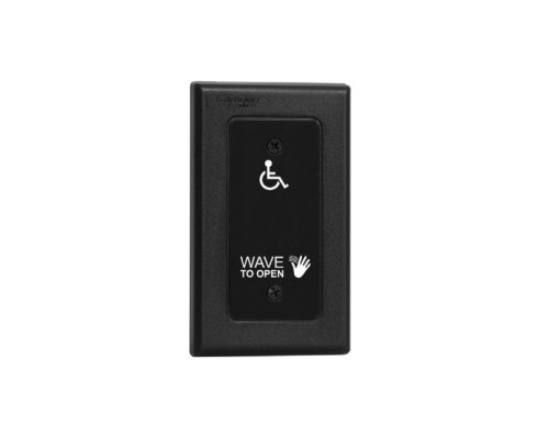 Camden Door Controls CM-325-42 Wired 'Short Range' Touchless Switch, 1 Relay, Hand Icon, 'Wave to Open' Text and Wheelchair Symbol