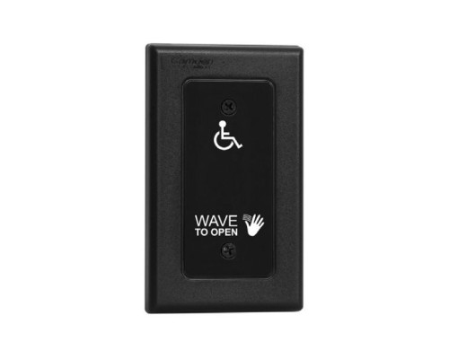 Camden Door Controls CM-330-42 Battery Powered, Wireless Touchless Switch, Hand Icon, 'Wave to Open' Text and Wheelchair Symbol