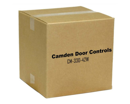 Camden Door Controls CM-330-42W Battery Powered, Wireless Touchless Switch, Double Gang Faceplate, Hand Icon, 'Wave To Open' Text and Wheelchair Symbol