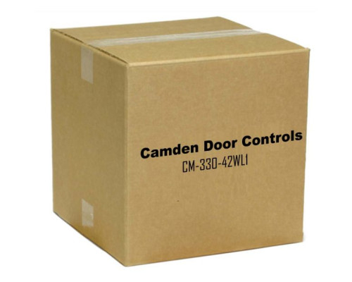 Camden Door Controls CM-330-42WL1 Battery Powered, Wireless Touchless Switch, Double Gang Faceplate, Hand Icon, 'Wave To Open' Text and Wheelchair Symbol (2) 'AA' Lithium Batteries