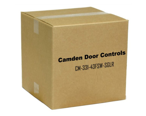 Camden Door Controls CM-331-43FSW-SGLR Wired Touchless Switch, Stainless Steel Double Gang Faceplate Hand Icon and 'Wave To Lock' Text