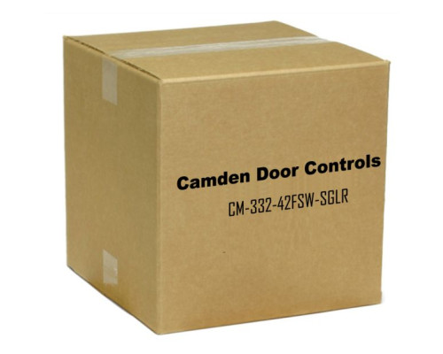 Camden Door Controls CM-332-42FSW-SGLR Wired Touchless Switch, Stainless Steel Double Gang Faceplate Hand Icon, 'Wave to Open' and Wheelchair Symbol