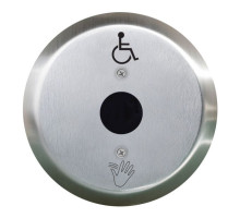 Camden Door Controls CM-333-44RL1 Hybrid Battery Powered Touchless Switch 1 Relay 6' Round Wheelchair & Hand Icon