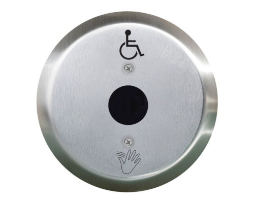 Camden Door Controls CM-333-44RL1 Hybrid Battery Powered Touchless Switch 1 Relay 6' Round Wheelchair & Hand Icon