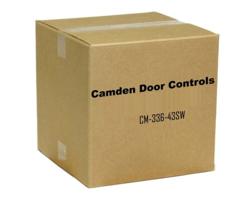 Camden Door Controls CM-336-43SW Battery Powered Switch Wireless Double Gang Stainless Steel, Faceplate Hand Icon