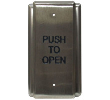 Camden Door Controls CM-35 4-1/2' x 2' (114mm x 50.8mm) Single Gang Push Plate Switch, Vertical Mounting