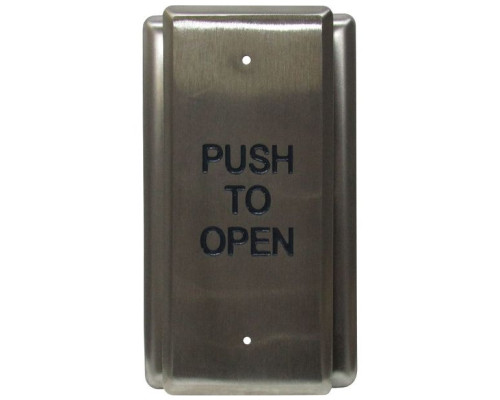 Camden Door Controls CM-35 4-1/2' x 2' (114mm x 50.8mm) Single Gang Push Plate Switch, Vertical Mounting