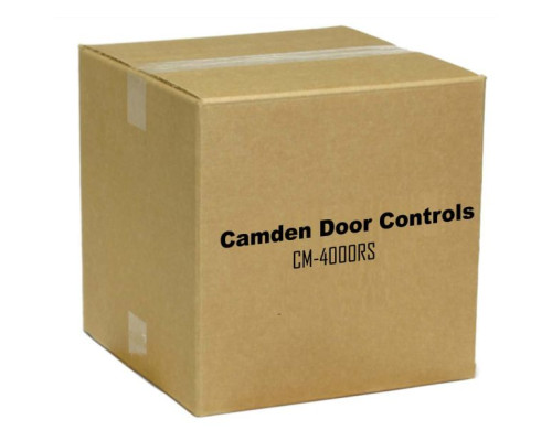 Camden Door Controls CM-4000RS Spring Return, Normally Open, Momentary, Red Button, SORTIE Engraved in White