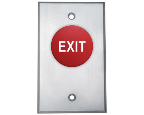 Camden Door Controls CM-4010RE Spring Return, N/C, Momentary (ADA) with Red Button 'EXIT' Engraved in White