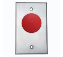 Camden Door Controls CM-4050R-7012 Red Mushroom Switch, Push/Pull, N/O & N/C, Maintained, Red 12V LED