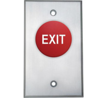 Camden Door Controls CM-4100RE Spring Return, N/O, Momentary, Red Button with 'EXIT' Engraved in White