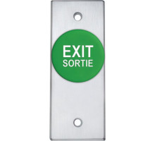 Camden Door Controls CM-4185GES Spring Return, DPST 1-60 Sec Pneumatic Time Delay, Green Button with EXIT and SORTIE Engraved in White