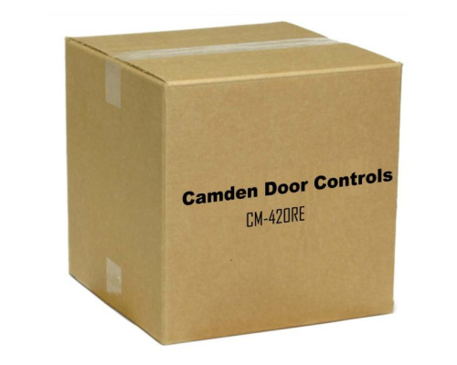 Camden Door Controls CM-420RE Single Gang Faceplate, N/O and N/C Contacts, Red Button with 'EXIT' Engraved, in White