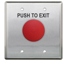 Camden Door Controls CM-420WR-7 Double Gang Faceplate, N/O and N/C Contacts, Red Button with 'PUSH TO EXIT', Black Text