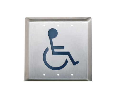 Camden Door Controls CM-45-A2AM 4 1/2' Square Stainless Steel Push Switch Activewheelchair, Antimicrobial