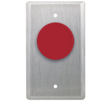 Camden Door Controls CM-450R Single Gang, Push/Pull, N/O & N/C Stainless Steel Faceplate, Maintained, Red Only