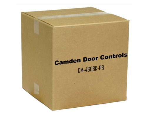 Camden Door Controls CM-46CBK-PB 4-1/2' Square Push Plate Switch, Exposed Screws, Polished Brass