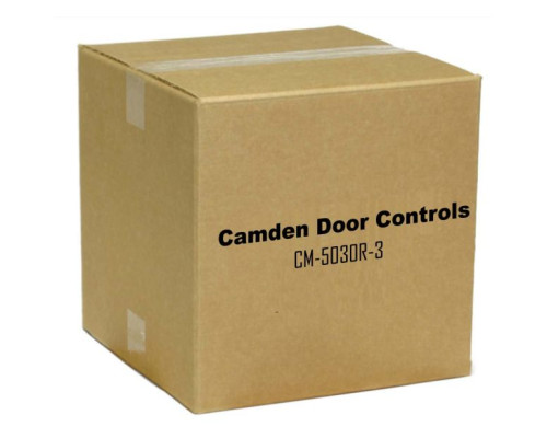 Camden Door Controls CM-5030R-3 Push/Pull Red Button, Single Gang Aluminum Faceplate, N/O Main 'PUSH TO OPEN' On Plate