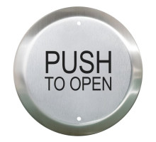 Camden Door Controls CM-60-3-MS 6' Red Stainless Steel Push Switch Push to Open, Mirror Finish