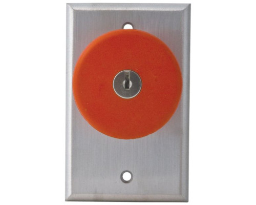 Camden Door Controls CM-6030 Locking Pushbutton, Red, Key To Release, N/O, Maintained