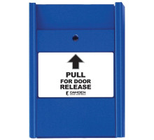 Camden Door Controls CM-701U Universal Blue Pull Station, 1 N/C with 4 Labels