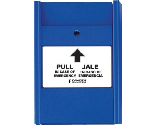 Camden Door Controls CM-722SP 2 x N/C Switches, 'PULL IN CASE OF EMERGENCY', Bilingual English and Spanish