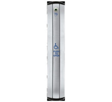 Camden Door Controls CM-7536VR-2 Column™ Switch with Sensor, Aluminium, Clear Finish, Wheelchair Symbol